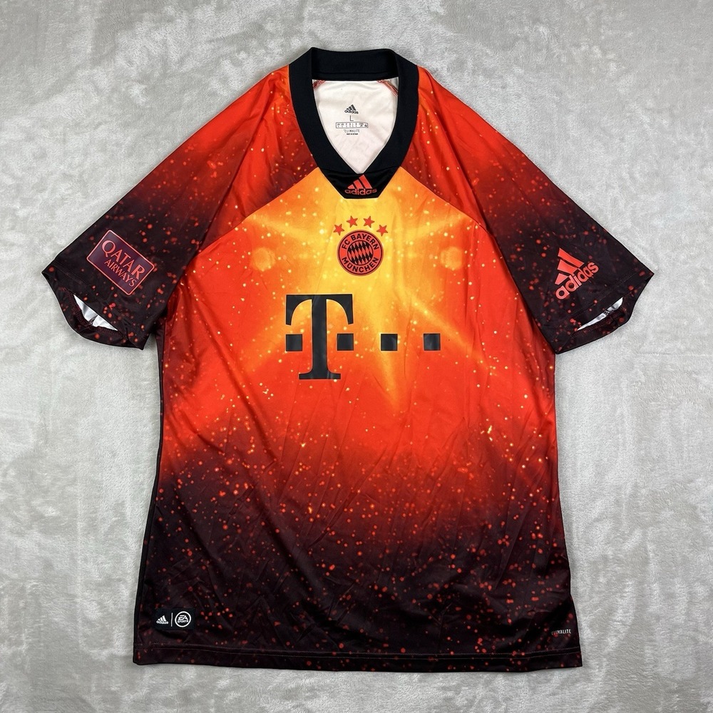 FC Bayern Munich Jersey Shirt‎ Mens Large Adidas T-Mobile Soccer Mia San Mia